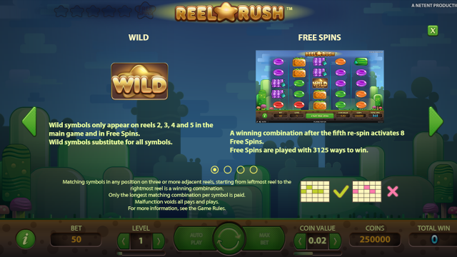 Игровой интерфейс Reel Rush 3
