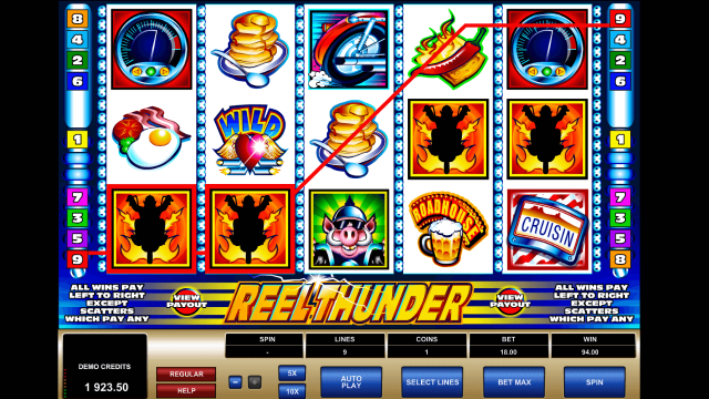 Игровой интерфейс Reel Thunder 10